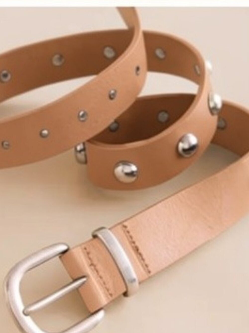 NWT Free People Rhodes Stud Belt in Cantaloupe